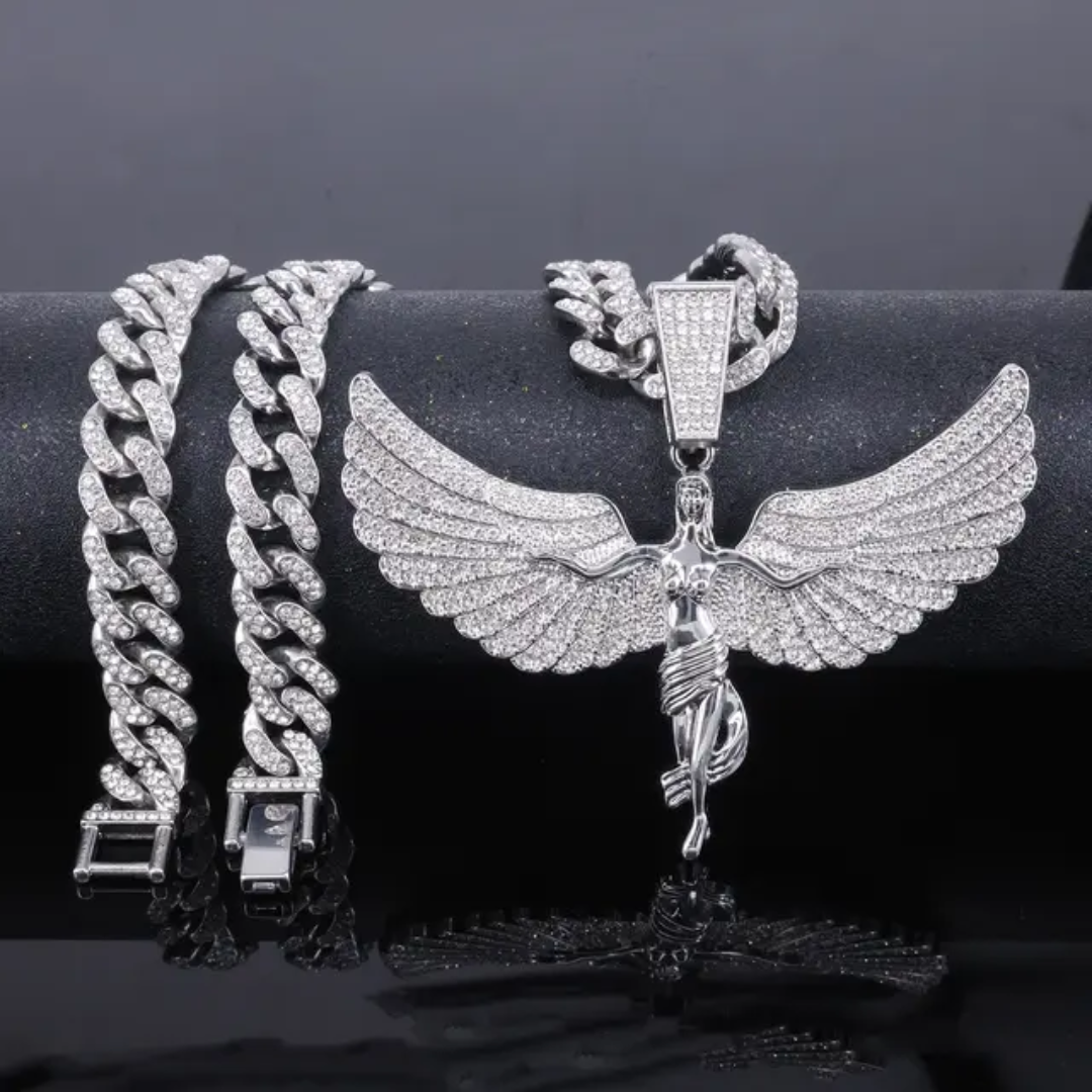 Celestial Guardian Iced Cuban Chain-Silver Edition