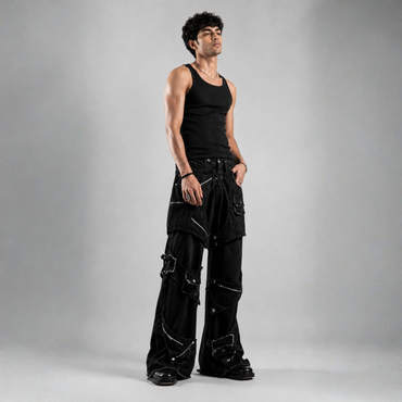 Detachable Pocket Work Denims