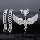 Celestial Guardian Iced Cuban Chain-Silver Edition