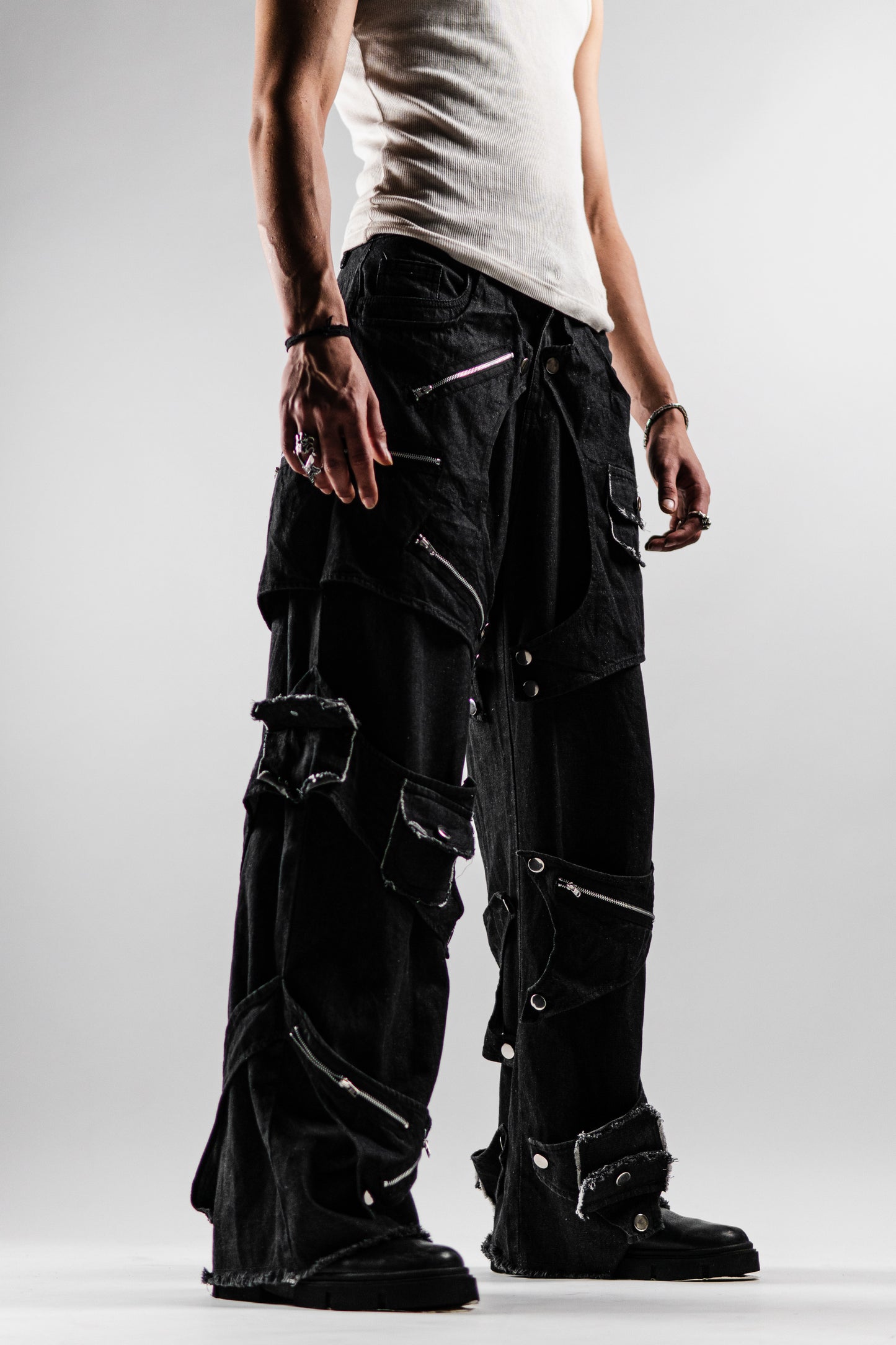 Detachable Pocket Work Denims