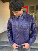 PURPLE SNAKESKIN PU JACKET