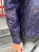 PURPLE SNAKESKIN PU JACKET