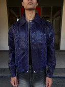 PURPLE SNAKESKIN PU JACKET