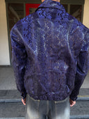 PURPLE SNAKESKIN PU JACKET