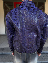 PURPLE SNAKESKIN PU JACKET