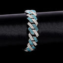 AQUA FROST CUBAN LINK BRACELET - SILVER EDITION