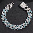 AQUA FROST CUBAN LINK BRACELET - SILVER EDITION