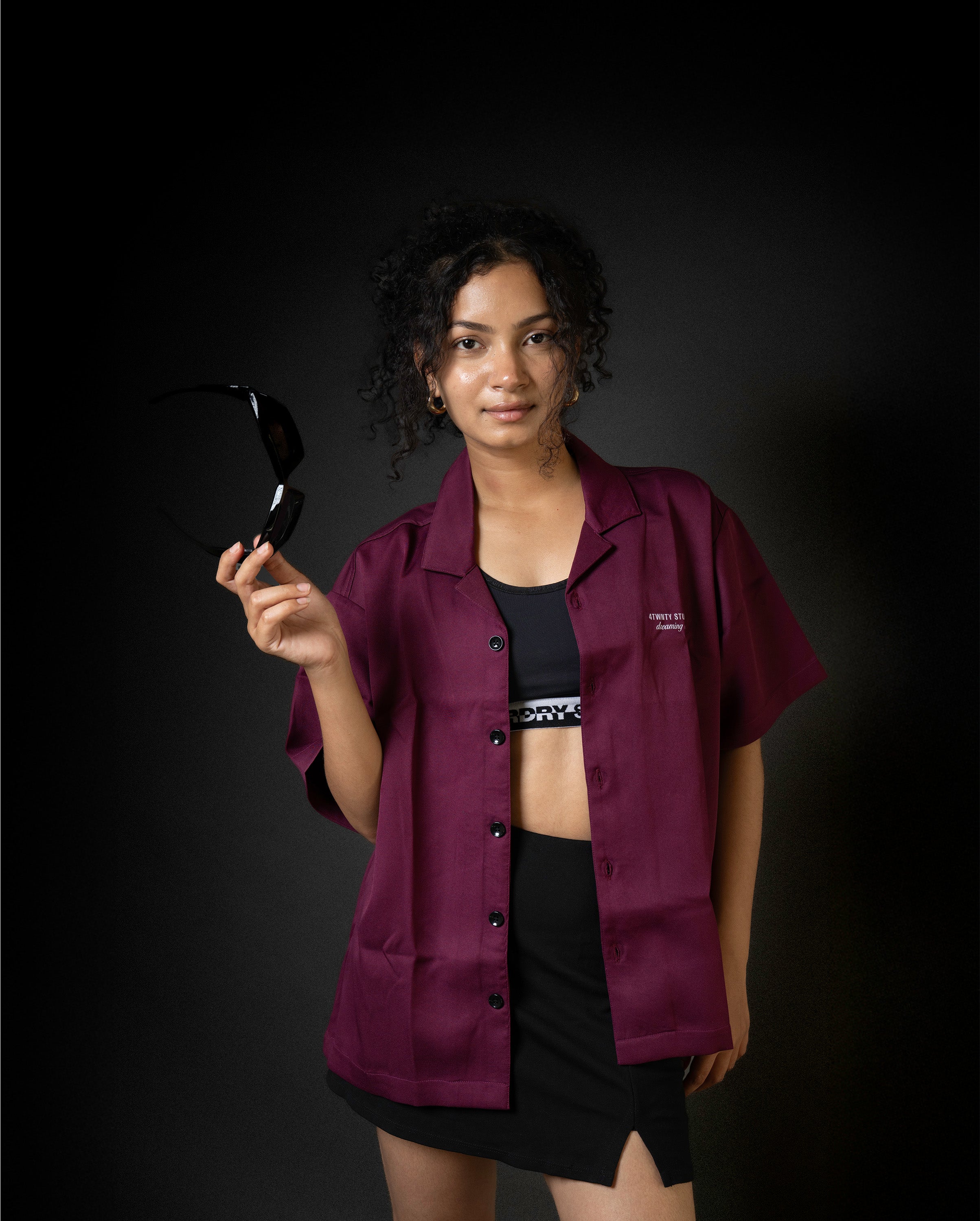 WINE BOWLING SHIRT